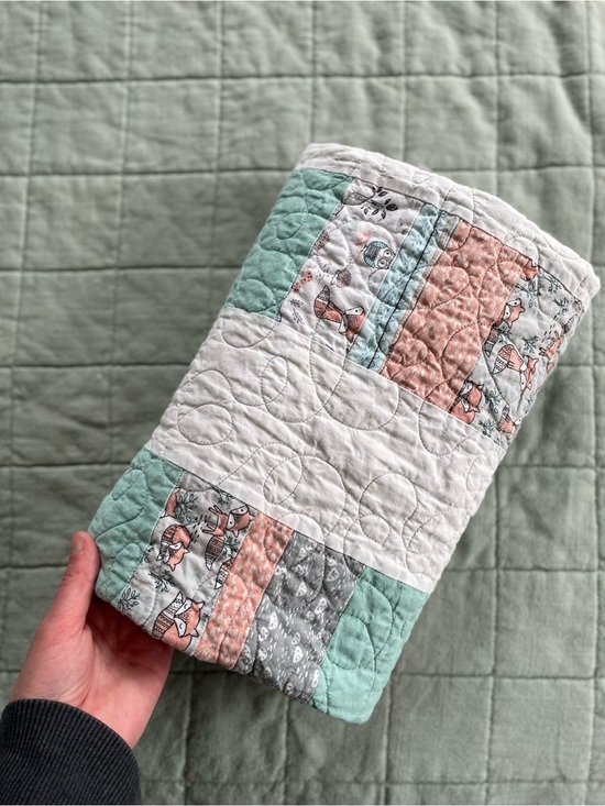 Handmade Other - Handmade Baby Quilt | Heirloom Woodland Nursery Crib Quilt Cotton